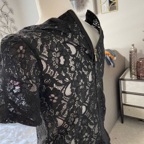 3/$20 Black Lace Dress Shirt - Picture 3 of 4